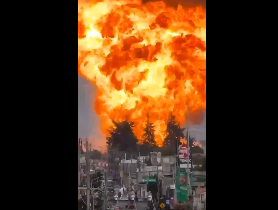 Impresionante el momento de la explosión en Puebla.