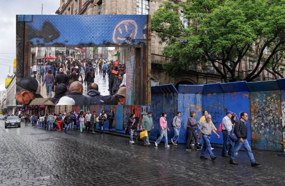 El tortuoso acceso al Zócalo de la CDMX.