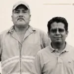 Carlos Orocio Cruz, y su hijo Celestino.