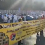 Empleados del ISSSTE reclaman la presencia de Martí Batres en Sonora.