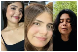 Flor Yoselin Espinoza Contreras (18 años), Elvira Monserrat Guzmán Mascorro (14 años) y José Israel Ramos Mejía (17 años).
