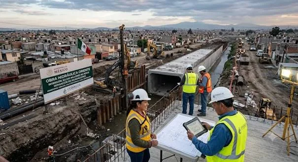 Obras de drenaje del Gobierno de la CDMX.