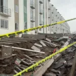 Daños en las viviendas del Bienestar de Veracruz.