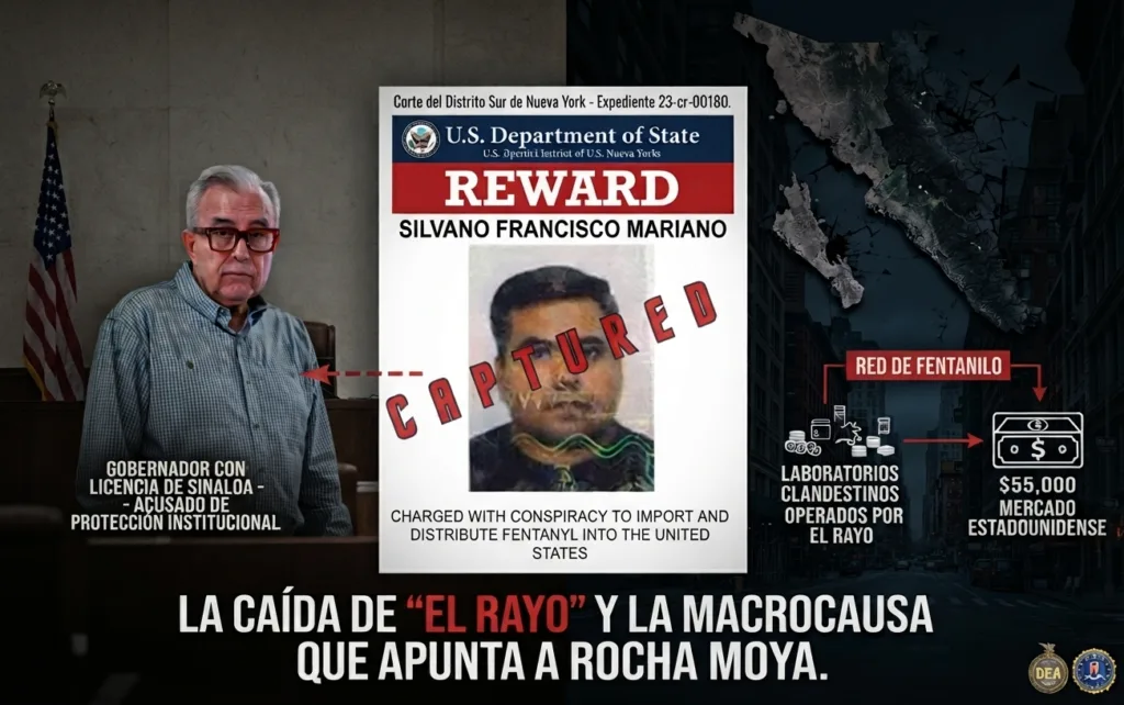 El Rayo, operador de Los Chapitos, sentenciado en EU en caso que salpica a Rocha Moya.