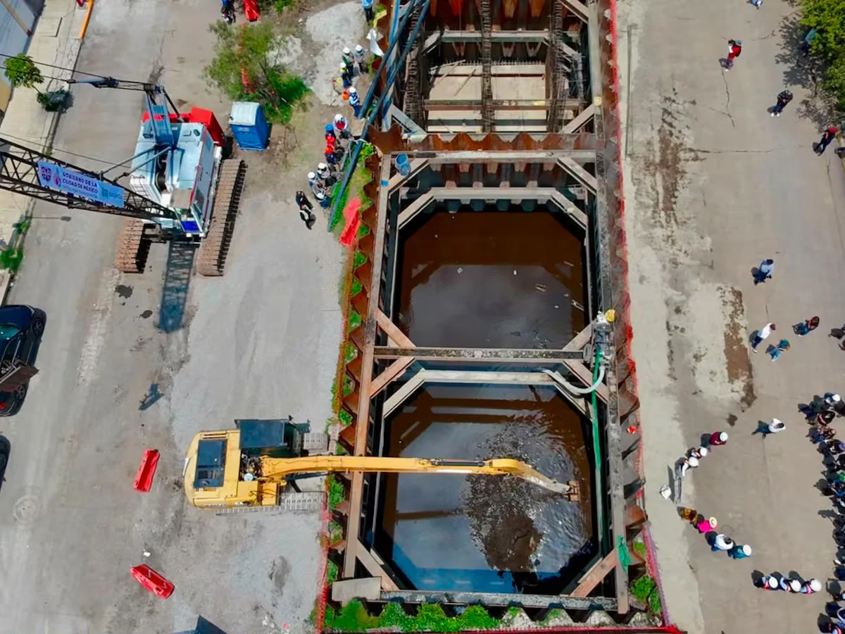 Obras en Tláhuac para evitar inundaciones.
