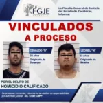 Los dos jóvenes vinculados con multihomcidio en Zacatecas.