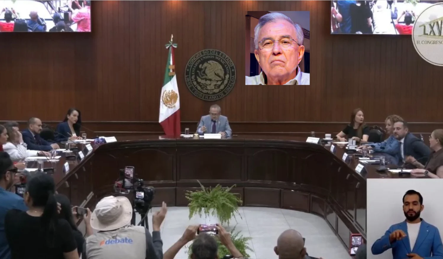 Congreso de Sinaloa cita a sesión para elegir a sucesor de Rocha Moya.