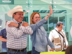 David Monreal y su excuñada Verónica Díaz.