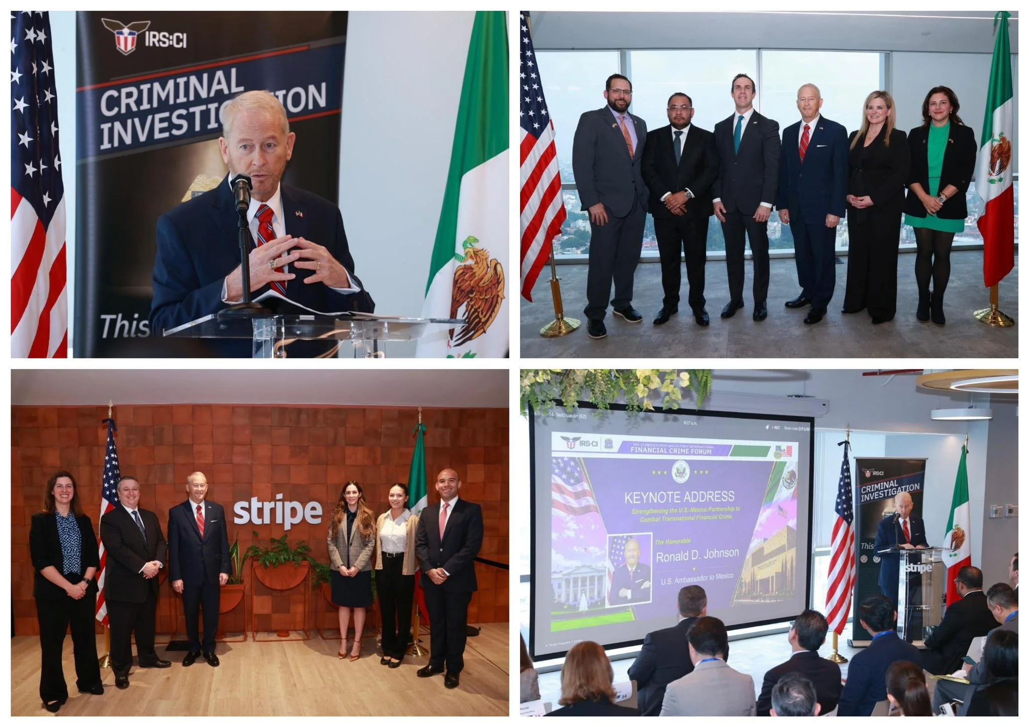 Roland Johnson junto con el equipo del IRS durante el foro.