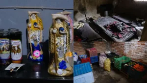 Diversos objetos hallados en el supuesto hospital para sicarios.