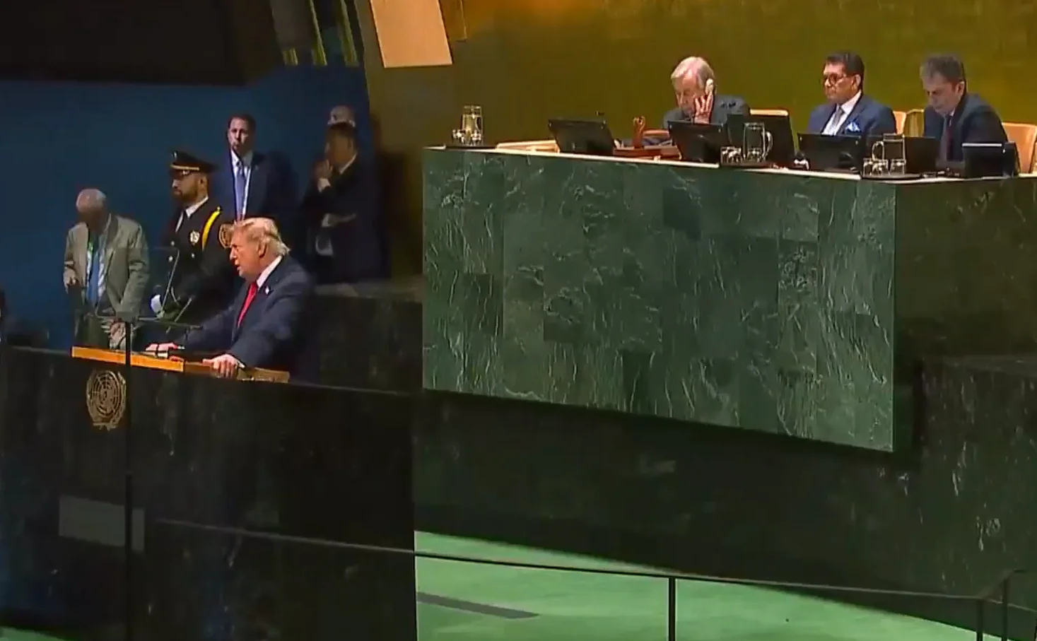 Trump dijo en la ONU que México es el "epicentro" de los cárteles.