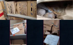 Evidencia relevante abandonada sin protocolos en una bodega de la FGR. (Video Latinus)