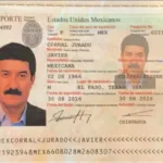 El pasaporte mexicano de Javier Corrral constrasta con su lugar de nacimiento: El Paso, Texas.