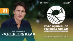 Justin Trudeu será el ponente principal del Foro Mundial de Energía Solar 2026.