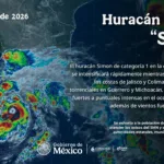 Huracán Simón pone en alerta a estados del Pacífico.